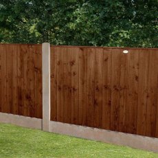 3ft High Forest Featheredge Fence Panel - Brown Pressure Treated