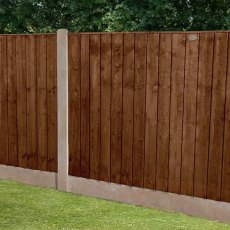 4ft High (1230mm) Forest Featheredge Fence Panel - Brown Pressure Treated