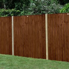 5ft High Forest Featheredge Fence Panel - Brown Pressure Treated