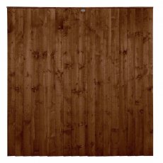 6ft High Forest Featheredge Fence Panel - Brown Pressure Treated - Isolated View