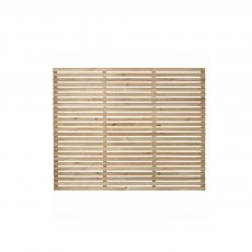 5ft High Forest Slatted Fence Panel  - Pressure Treated - isolated front view