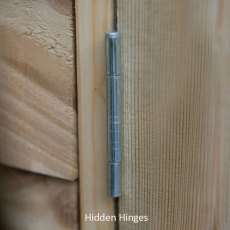 7 x 7 Forest Overlap Pressure Treated Shed - Pressure Treated - hidden door hinges