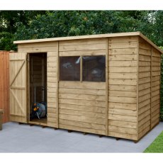 10 x 6 (3.11m x 2.04m) Forest Overlap Pent Shed - Pressure Treated