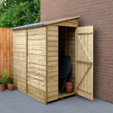 6 x 3 (1.83m x 1.09m) Forest Overlap Lean-to Shed - Windowless - Pressure Treated