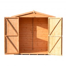 4x6 Shire Lewis Professional Shed - front elevation with both doors open