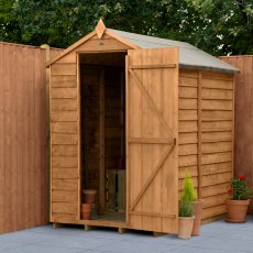 6 x 4 (1.89m x 1.34m) Forest Overlap Shed - Windowless