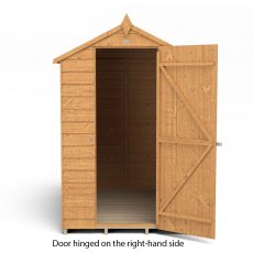 6x4 Forest Overlap Shed - Windowless - isolated with door hinged on the right hand side