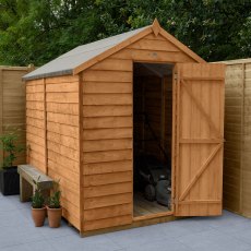 8 x 6 (2.43m x 1.99m) Forest Overlap Shed - Windowless