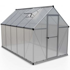 6 x 10 Palram Mythos Greenhouse in Silver - isolated view