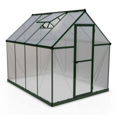 6 x 8 Palram Mythos Greenhouse in Green - isolated view