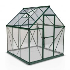 6 x 6 Palram Harmony Greenhouse in Green - isolated view
