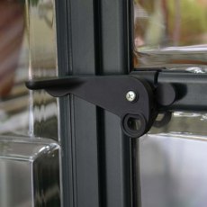 Palram Harmony Greenhouse in Grey - door handle can be locked with a padlock