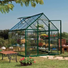 6 x 8 (1.85m x 2.46m) Palram - Canopia Harmony Greenhouse - Green