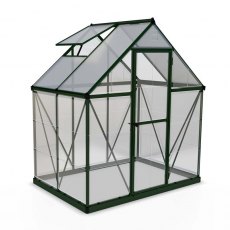 6 x 4 Palram Hybrid Greenhouse in Green - isolated view