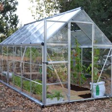 6 x 12 Palram Hybrid Greenhouse in Silver - in situ