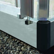 Palram Hybrid Greenhouse in Silver - galvanised steel base aids stability