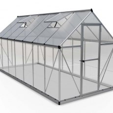 6 x 14 Palram Hybrid Greenhouse in Silver - isolated view