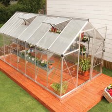 6 x 14 Palram Hybrid Greenhouse in Silver - in situ