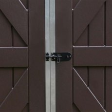 6x5 Palram Skylight Plastic Apex Shed - Tan - door lock