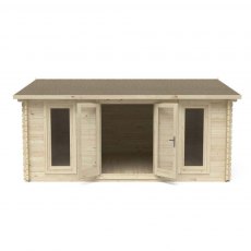 13G x 16 (4.00m x 5.00m) Forest Rushock Log Cabin (45mm Logs)