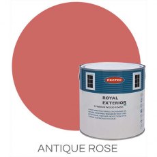 Protek Royal Exterior Paint 1 Litre - Antique Rose Colour Swatch with Pot