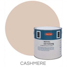 Protek Royal Exterior Paint 1 Litre - Cashmere Colour Swatch with Pot