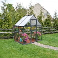 6 x 4 (1.85m x 1.25m) Palram - Canopia Hybrid Greenhouse - Grey