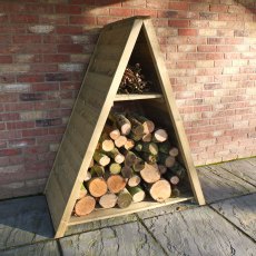 4 x 2 (1.2m x 0.62m) Shire Large Tongue and Groove Triangular Log Store - Pressure Treated