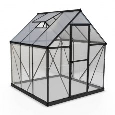 6 x 6 Palram Hybrid Greenhouse in Grey - isolated view