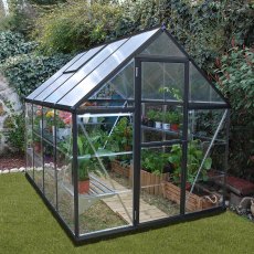 6 x 8 (1.85m x 2.46m) Palram - Canopia Hybrid Greenhouse - Grey