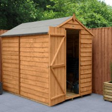 7 x 5 (2.19m x 1.64m) Forest Overlap Shed - Windowless