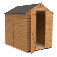 7x5 Forest Overlap Shed - Windowless - isolated with door open