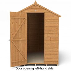 7x5 Forest Overlap Shed - Windowless - door hung on the left-hand side