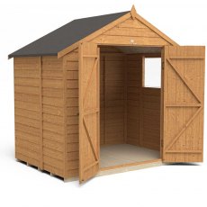 7x5 Forest Overlap Shed with Double Doors - isolated with doors open
