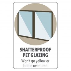 7x5 Forest Overlap Shed with Double Doors - shatterproof PET glazing