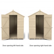 7x5 Forest Overlap Windowless Shed - Pressure Treated - doors positions left-hand side and right-han