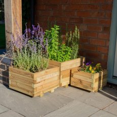 Forest Kendal Square Planter - Set of three - In situ