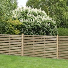 3ft High (900mm) Forest Contemporary Slatted Fence Panel - Pressure Treated