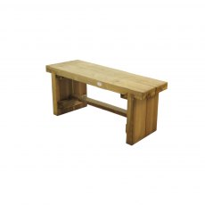 4ft Forest Double Sleeper Bench -  Pressure Treated - isolated and angled