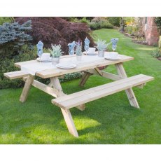 6ft (1.8m) Forest Rectangular Picnic Table - Pressure Treated