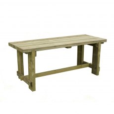 6ft Forest Refectory Table - Pressure Treated - isolated and angled