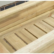 4x2 Forest Grow Bag Tray Container - Pressure Treated - close of of inside this raised planter