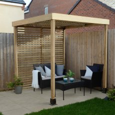 Forest Modular Pergola with 1 Side Panel - Pressure Treated