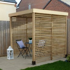 Forest Modular Pergola with 3 Side Panels - Pressure Treated