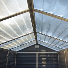 6x8 Palram Skylight Deco Plastic Apex Shed - Grey - skylights