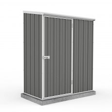 5 x 3 (1.52m x 0.78m) Mercia Absco Space Saver Pent Metal Shed in Woodland Grey