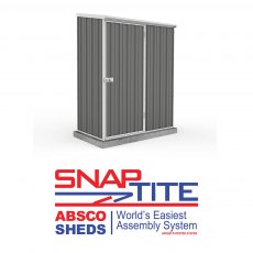 5x3 Mercia Absco Space Saver Pent Metal Shed in Woodland Grey - world's easiest assembly system