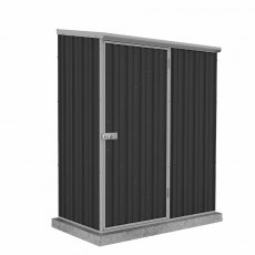 5x3 Mercia Absco Space Saver Metal Shed in Monument  - isolated with doors closed