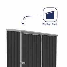 5x3 Mercia Absco Space Saver Metal Shed in Monument - skillion roof