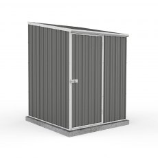 5 x 5 (1.52m x 1.52m) Mercia Absco Space Saver Pent Metal Shed in Woodland Grey